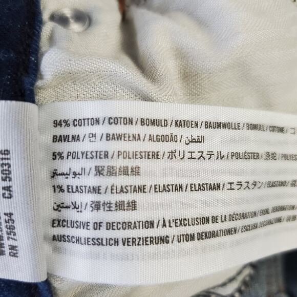 Abercrombie & Fitch Women's Simone High Rise Ankle Jeans Size 26 2 Tuxedo Stripe - Picture 7 of 9